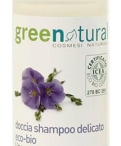 Doccia Shampoo Delicato - LINO E PROTEINE DI RISO 100ML - Greenatural