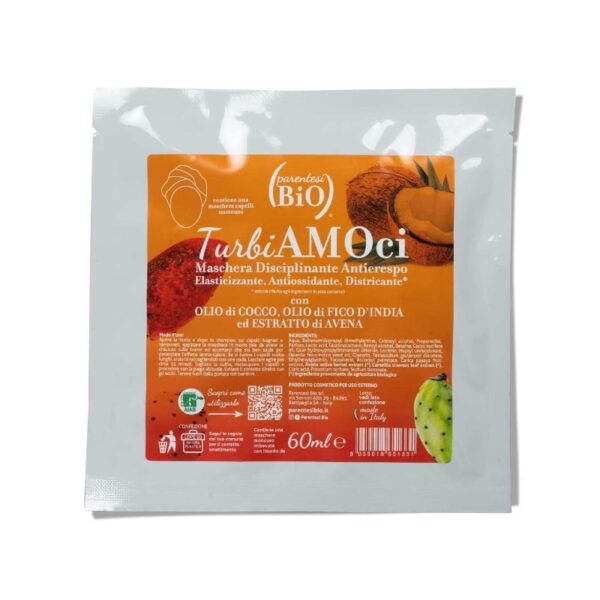 TurbiAMOci Maschera capelli monouso - disciplinante anticrespo - Parentesi Bio