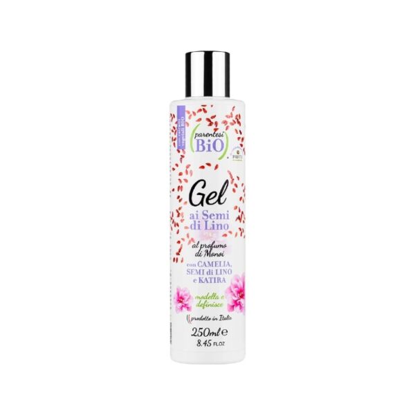 Gel ai semi di lino con Camelia e Katira al profumo di Monoi 250ml - Parentesi Bio