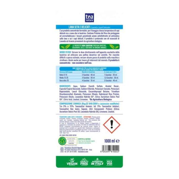 Detersivo Lana Seta Delicati 1lt - Tea Natura - immagine 2