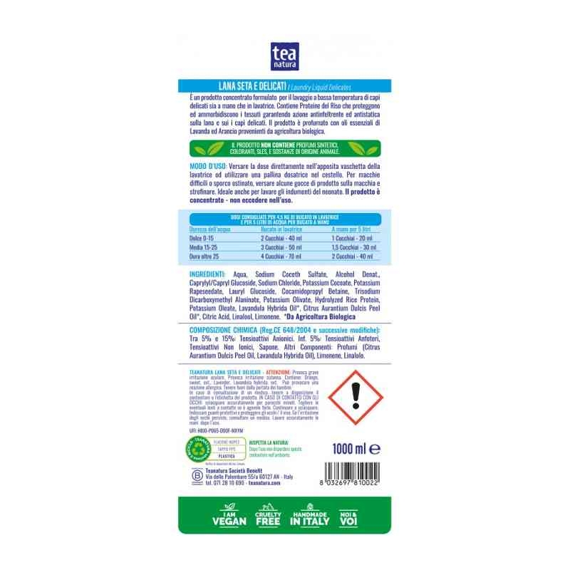 Detersivo Lana Seta Delicati 1lt - Tea Natura - immagine 2