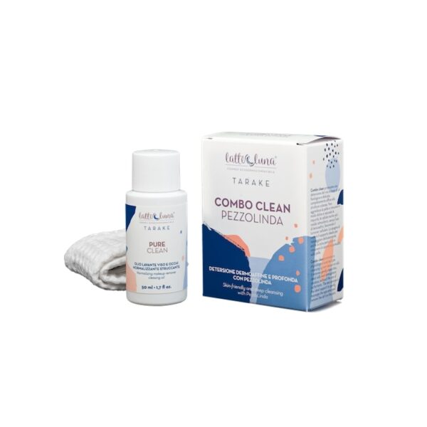 Combo clean Pezzolinda - Detersione profonda e dermoaffine con Lavetta - Latte & Luna
