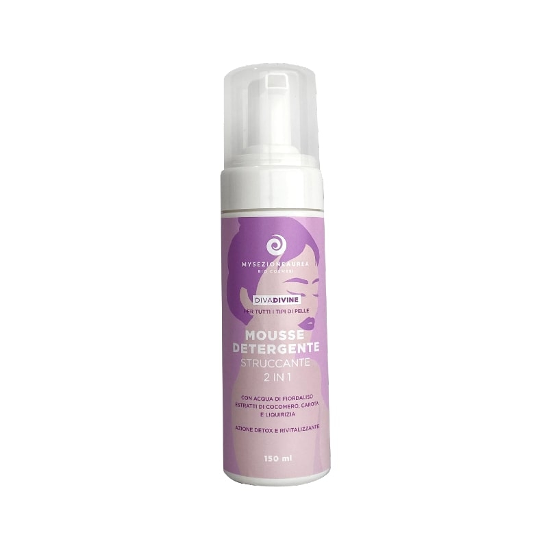Mousse detergente e struccante 2in1 per tutti i tipi di pelle DIVA DIVINE - My Sezione Aurea