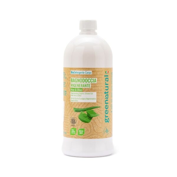Bagnodoccia rigenerante Aloe & Olivo 1l - Greenatural
