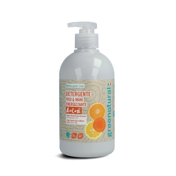 Detergente Viso Mani Energizzante A+C+E 500ml - Greenatural