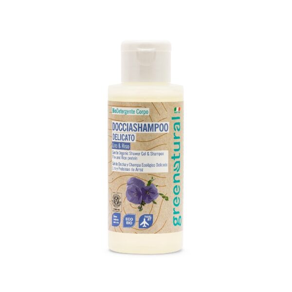Doccia shampoo Lino & Riso Travel Size 100ml - Greenatural