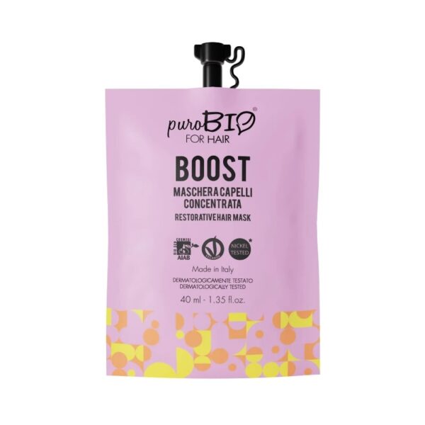 Maschera Concentrata per Capelli spenti, secchi, sfibrati Boost 40ml - PuroBio