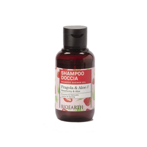 Shampoo doccia Fragola & Aole 100ml Travel size - Bioearth
