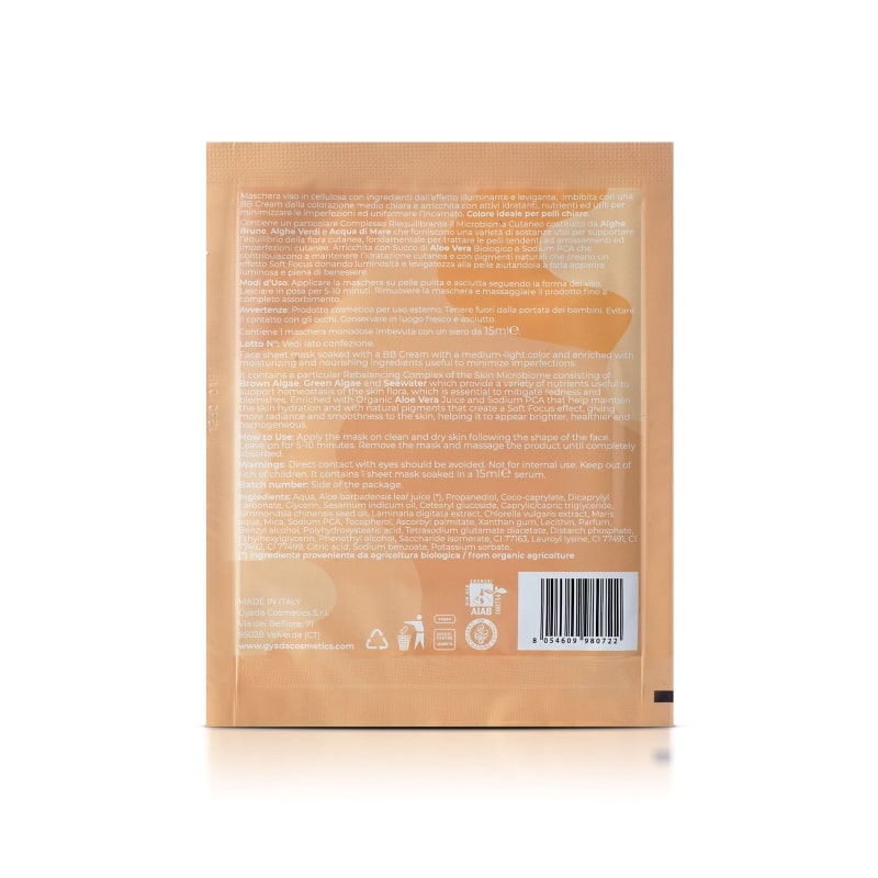 BB Mask - Brightening & Smoothing Sheet Mask - Light - Gyada Cosmetics - immagine 2