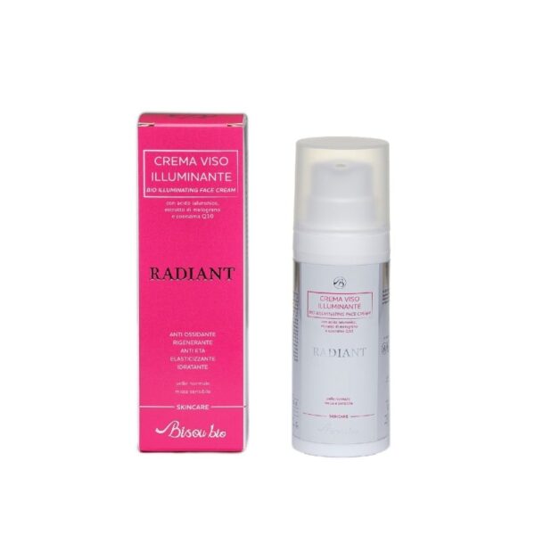Radiant Crema Viso Illuminante al Melograno 50ml - BisouBio