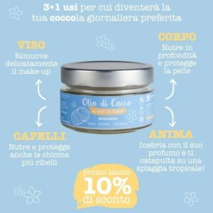 Olio di cocco ai fiori di Tiare' - La Saponaria