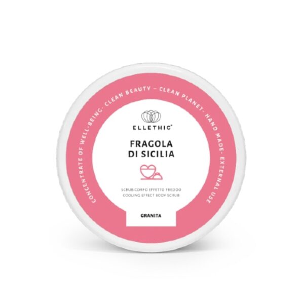 Scrub corpo effetto freddo Fragola di Sicilia - Granita 500g - Ellethic