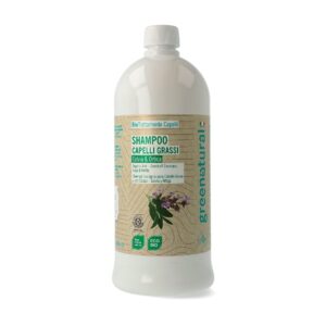 Shampoo Capelli Grassi e con Forfora Salvia & Ortica 1lt - Greenatural