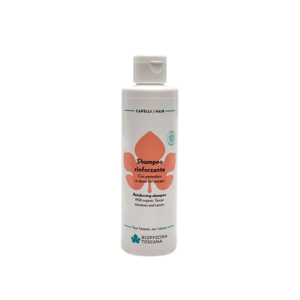 Shampoo rinforzante con pomodoro e carota 200ml - Biofficina Toscana