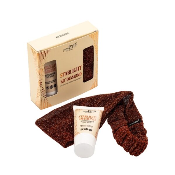 Kit Starlight diamond kit - Maschera viso + fascia per capelli - puroBio - immagine 2