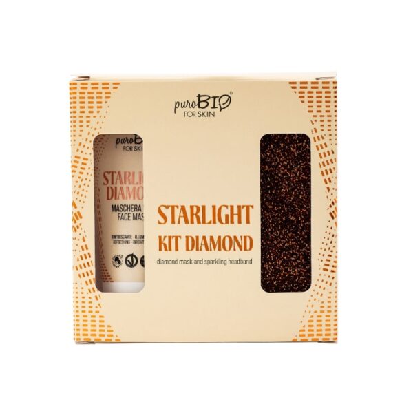 Kit Starlight diamond kit - Maschera viso + fascia per capelli - puroBio - immagine 3