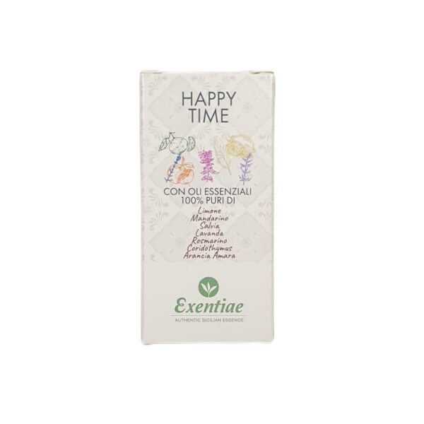 Happy time - Miscela per ambiente con oli essenziali puri al 100% 15ml - Exentiae