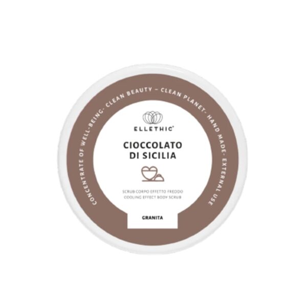 Scrub corpo effetto freddo Cioccolato di Sicilia - Granita 500g - Ellethic