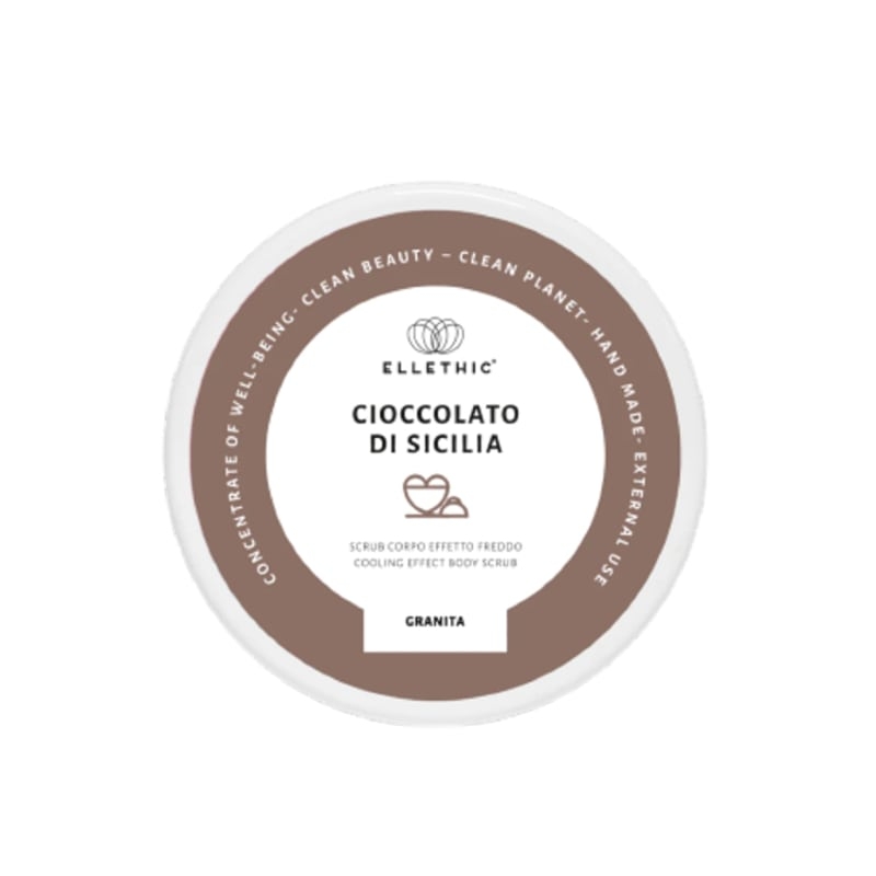 Scrub corpo effetto freddo Cioccolato di Sicilia - Granita 500g - Ellethic