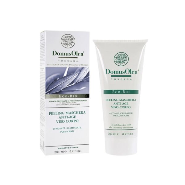 Peeling Maschera Anti-Age Viso e Corpo - 200ml - Foglia d'Olivo - Domus Olea Toscana