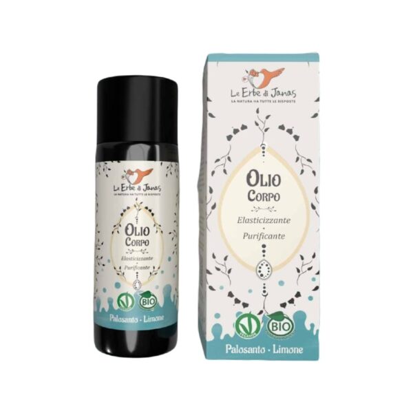 Olio Corpo Elasticizzante e Purificante - Palosanto e Limone Bio 50ml - Le Erbe di Janas