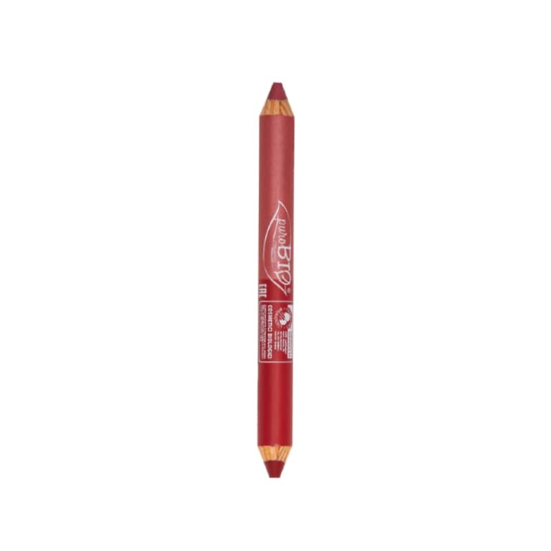Matitone Duo Labbra Day & Night - Rosa corallo + Rosso ciliegia - puroBio