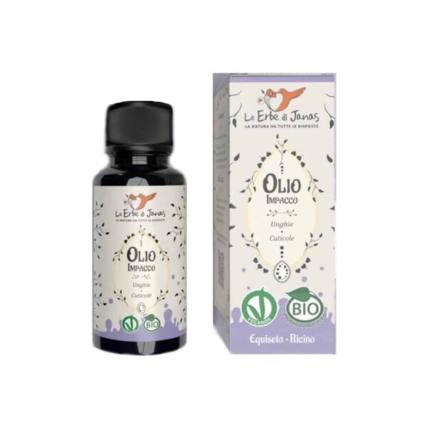 Olio Impacco Unghie e Cuticole Equiseto e Ricino Bio 20ml - Le Erbe di Janas