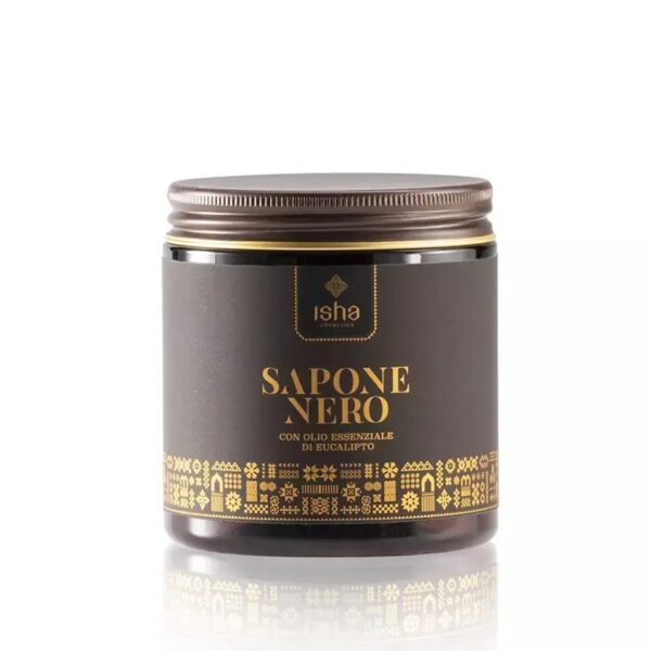 Sapone Nero con olio essenziali di eucalipto - Isha Cosmetics