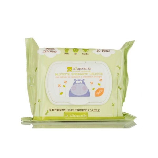 Salviette detergenti delicate - Le Albicoccole - La Saponaria