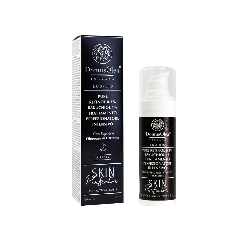 Pure Retinol 0,3% Bakuchiol 1% Trattamento Perfezionatore Intensivo 30ml - Domus Olea Toscana