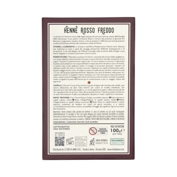Henne Rosso Freddo - Le Erbe di Janas - immagine 2