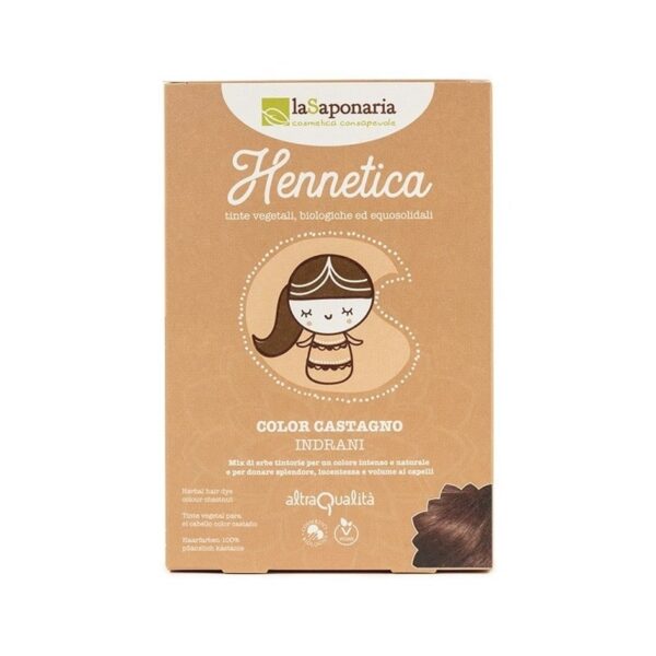 Tinta vegetale castagno - Indrani | Hennetica - La Saponaria