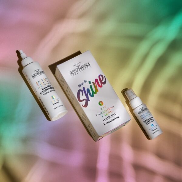 Kit Laminazione capelli per capelli sfibrati con cheratina vegetale - Maternatura
