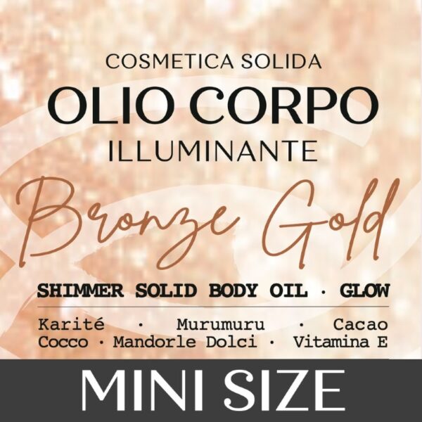 Olio Solido Corpo Bronze Gold Illuminante | Mini Size - Sensonaturale
