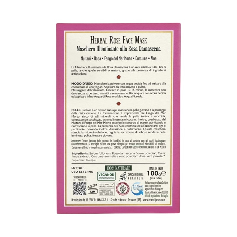 Maschera Illuminante alla Rosa damascena - Le Erbe di Janas - Image 2