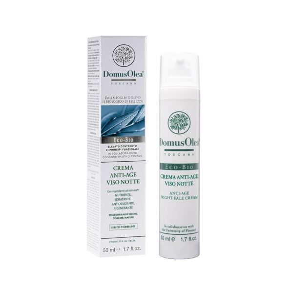 Crema Anti-Age Viso notte - Foglia d'Olivo - Domus Olea Toscana