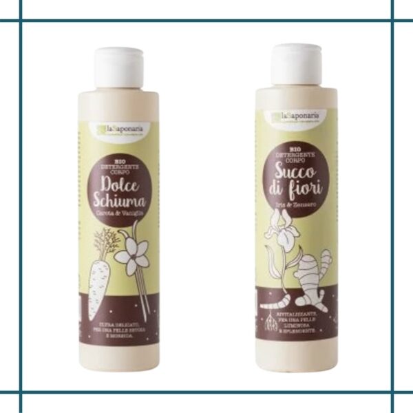 Kit Bio Detergenti: Carota e Vaniglia + Iris e Zenzero - La Saponaria