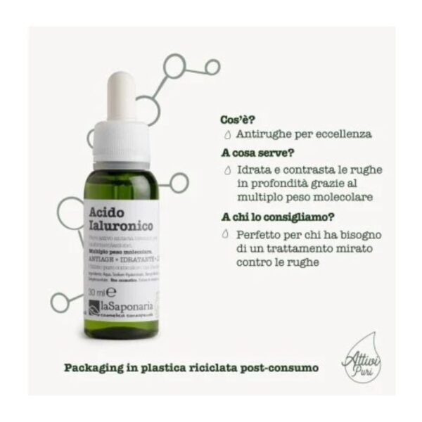 Acido ialuronico - multiplo peso molecolare 30ml | Attivi Puri - La Saponaria - immagine 2