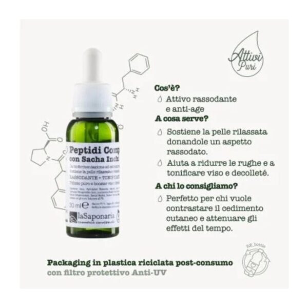 Peptidi Complex con Sacha Inchi 30ml | Attivi Puri - La Saponaria - immagine 2