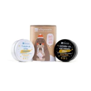 Salvadanaio Tricheco - Kit Corpo (Crema Corpo Lime & Zenzero + Scrub Corpo Zenzero & Albicocca) - La Saponaria