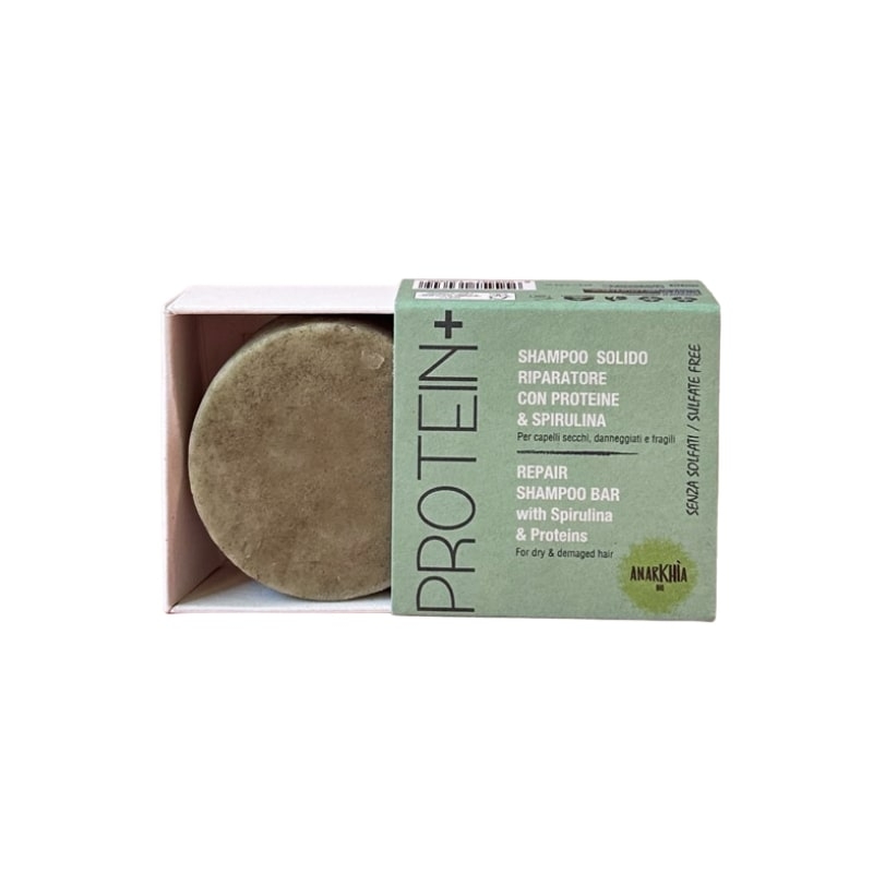 Shampoo Solido Riparatore Spirulina & Proteine 55g - Anarkhìa Bio