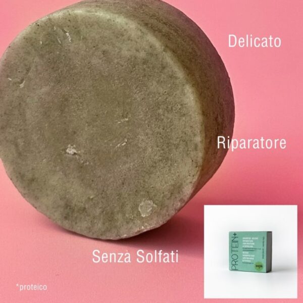 Shampoo Solido Riparatore Spirulina & Proteine 55g - Anarkhìa Bio - immagine 2