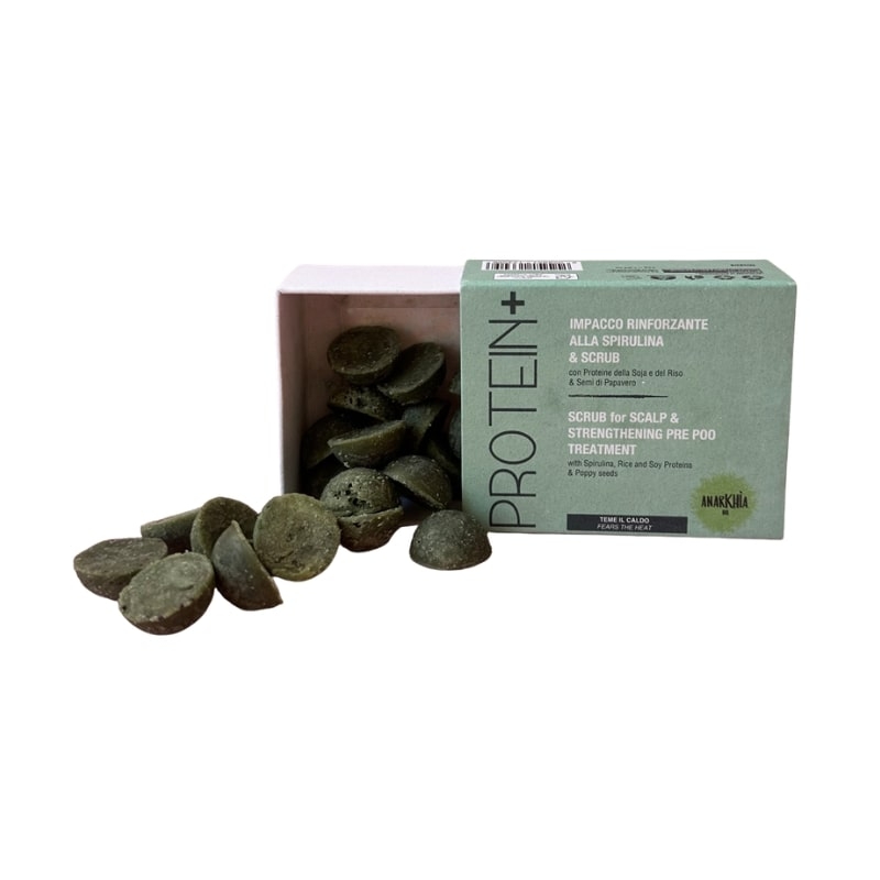 Impacco Capelli Rinforzante & Scrub Con Spirulina e Proteine 55g - Anarkhìa Bio
