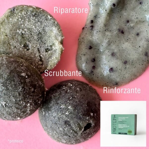 Impacco Capelli Rinforzante & Scrub Con Spirulina e Proteine 55g - Anarkhìa Bio - immagine 2