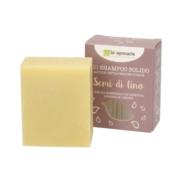 Doccia shampoo solido ai Semi di lino - La Saponaria