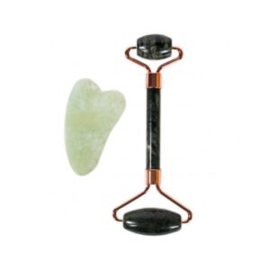 Essential Set Rullo Massaggio con Gua-sha "Giada Verde" - Bio Luce