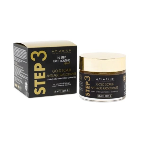 Scrub Viso Gold Anti-Age rassodante 50ml - Step3 - Apiarium