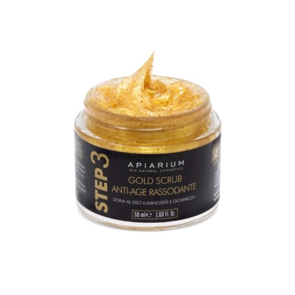 Scrub Viso Gold Anti-Age rassodante 50ml - Step3 - Apiarium - immagine 2