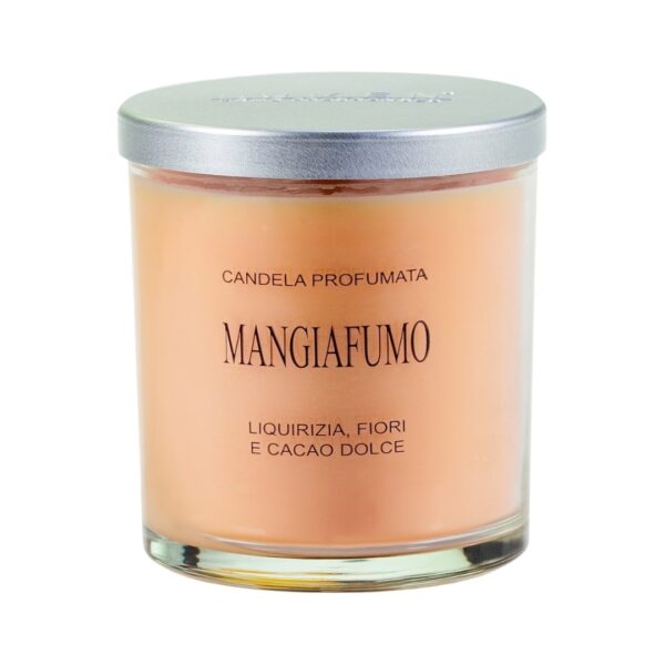 Candela vegetale mangiafumo con coperchio alluminio | liquirizia fiori cacao dolce - Cereria lumen