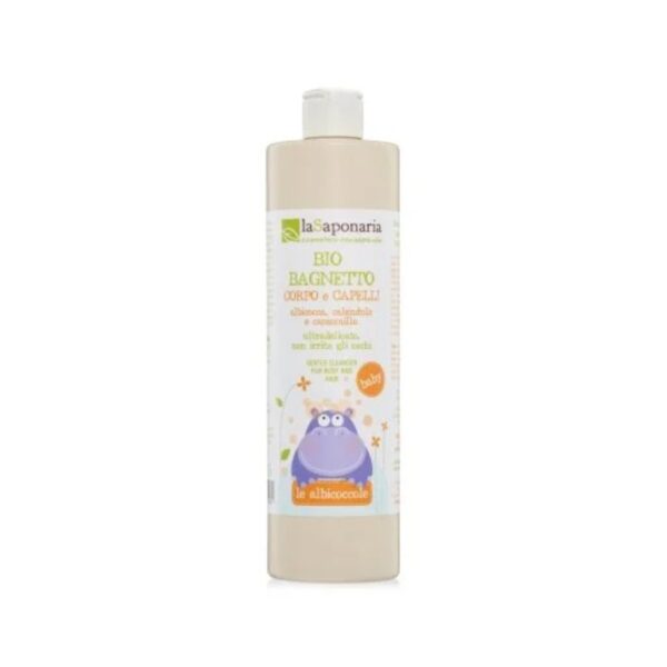 Maxi Bio bagnetto corpo e capelli 500ml - Le Albicoccole - La Saponaria